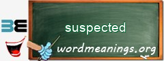 WordMeaning blackboard for suspected